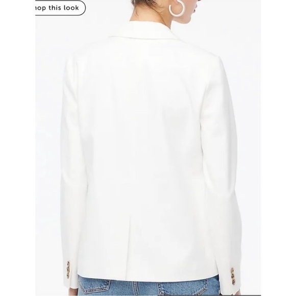 J. Crew Factory Womens Two button blazer BP095 White 12 - Picture 2 of 6